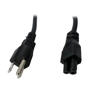 Cable de Poder 5-15P to IEC-320-C5. 18AWG. 10A. 3-Tomas Negro. 3ft