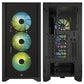 Case CORSAIR ATX iCUE 4000X RGB Tempered Glas Mid-Tower Case N-PS 3VEN Negro