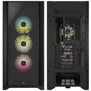 Case CORSAIR ATX 5000X RGB Tempered Glas Mid-Tower Case N-PS Negro