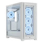 Case CORSAIR ATX iCUE 5000X RGB QL Edition Tempered Glas Mid-Tower Case N-PS Blanco