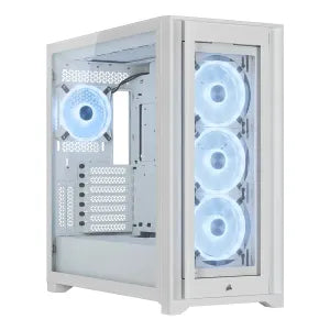 Case CORSAIR ATX iCUE 5000X RGB QL Edition Tempered Glas Mid-Tower Case N-PS Blanco