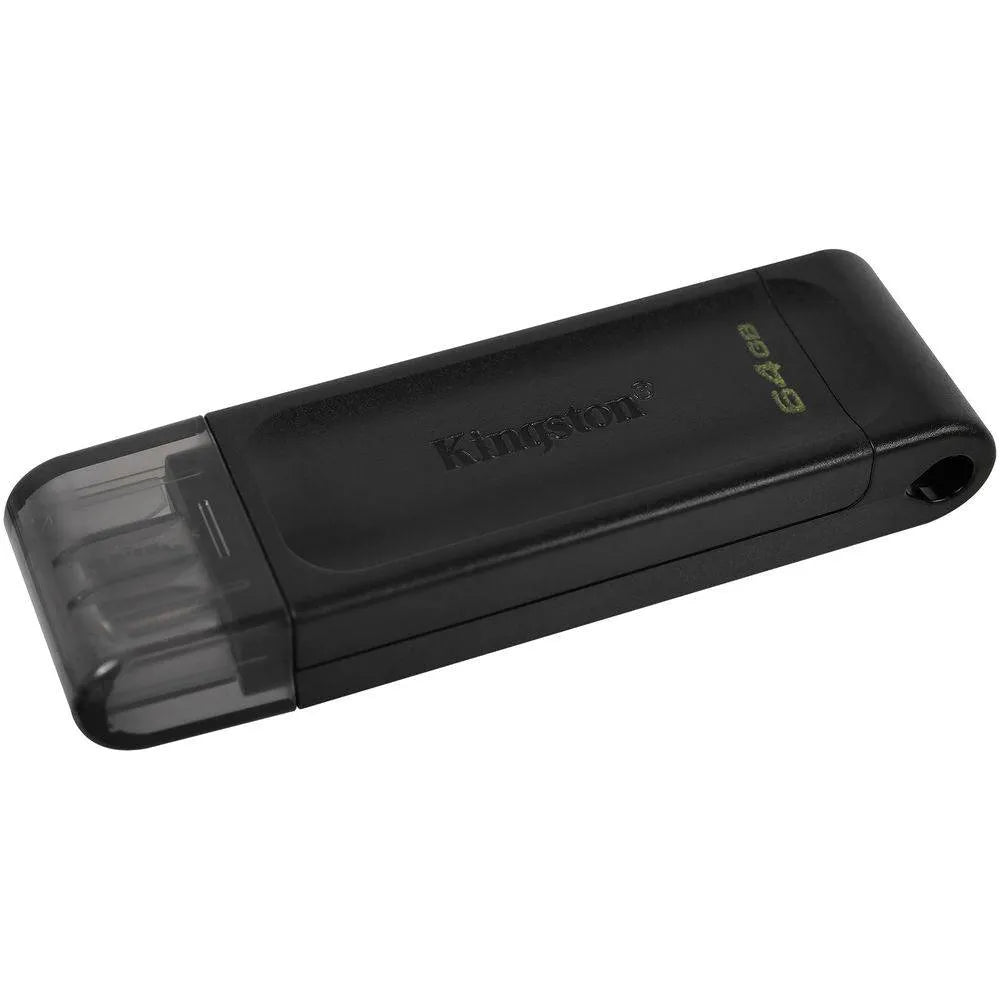 FLASH MEMORY KINGSTON DataTraveler 70 DT70 64GB USB-C Negro