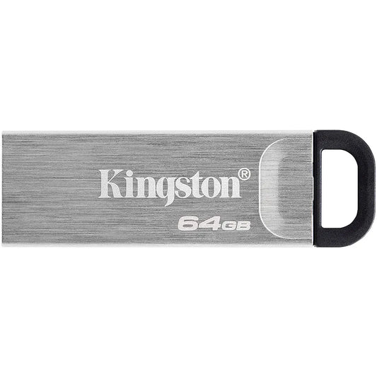 FLASH MEMORY KINGSTON DataTraveler Kyson DTKN 64GB USB 3.2 Plateado