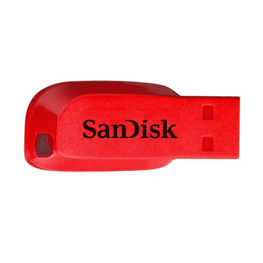 FLASH MEMORY SANDISK 32GB Cruzer Blade USB Rojo