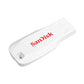 FLASH MEMORY SANDISK 16GB Cruzer Blade USB 2.0 Blanco