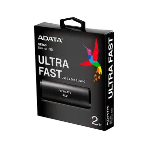 SSD ADATA SE760 2TB USB 3.2-C HD 1000MB-s Externo Black