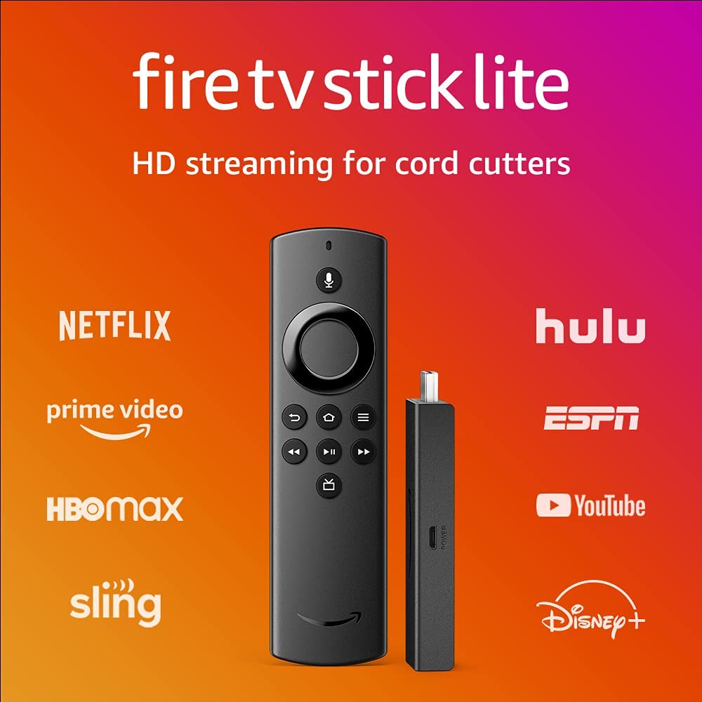 Tv Box Amazon Fire Stick Alexa Voice TV Lite - incluye control remoto básico & extensor hdmi (no incluye controles TV)